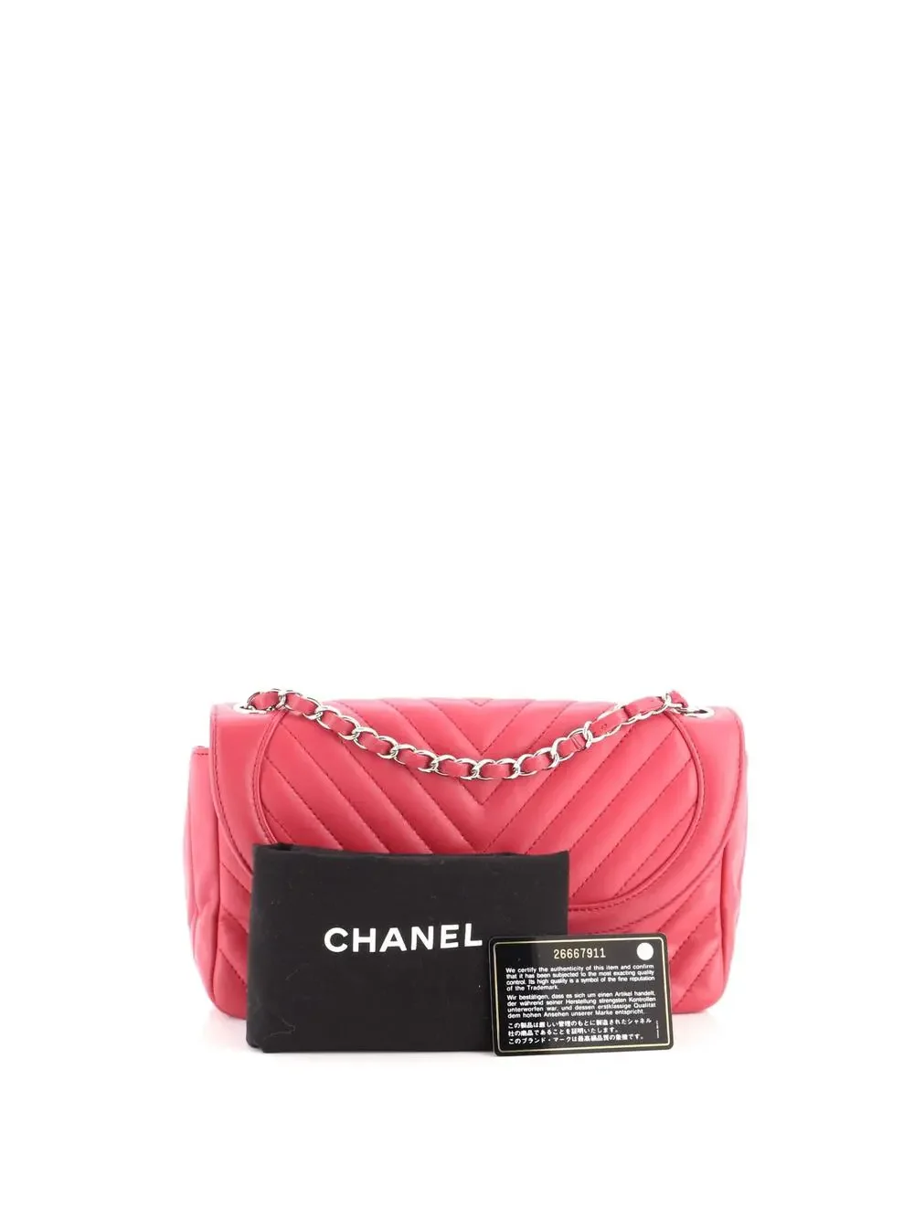 Chanel Round Cc Chain Flap Bag Chevron #323229C24B